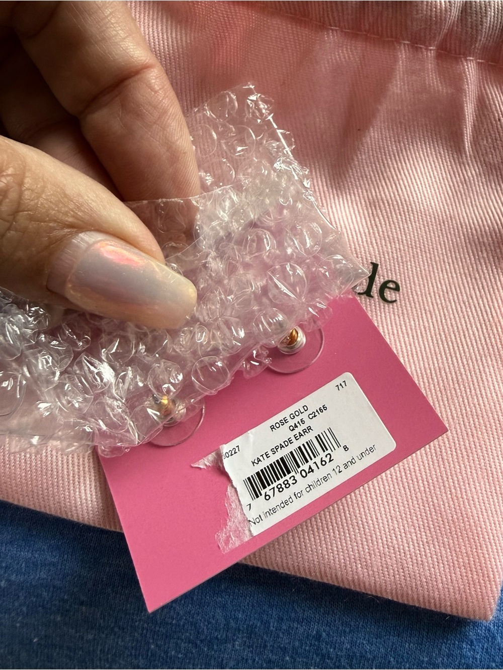 kate spade Pink Multi Glitter Cube Stud Earrings - Picture 3 of 4